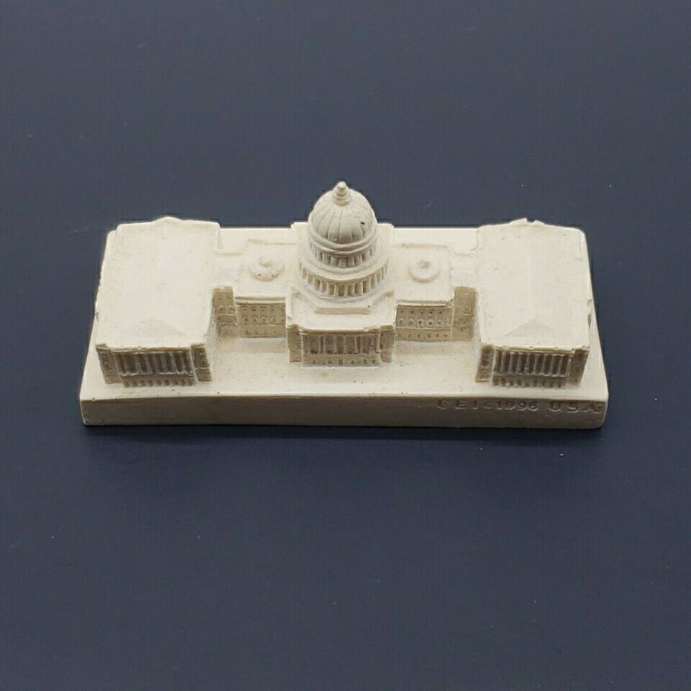Vintage 1996 United States State Capitol Mini Building Bonded Marble Made In USA